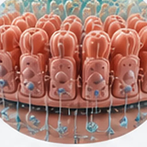 Vellosidades de la barrera intestinal